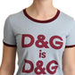 Dolce & Gabbana Blue Crewneck D&G Top T-shirt