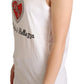 Dolce & Gabbana White La Moda Crystal Tank Shirt