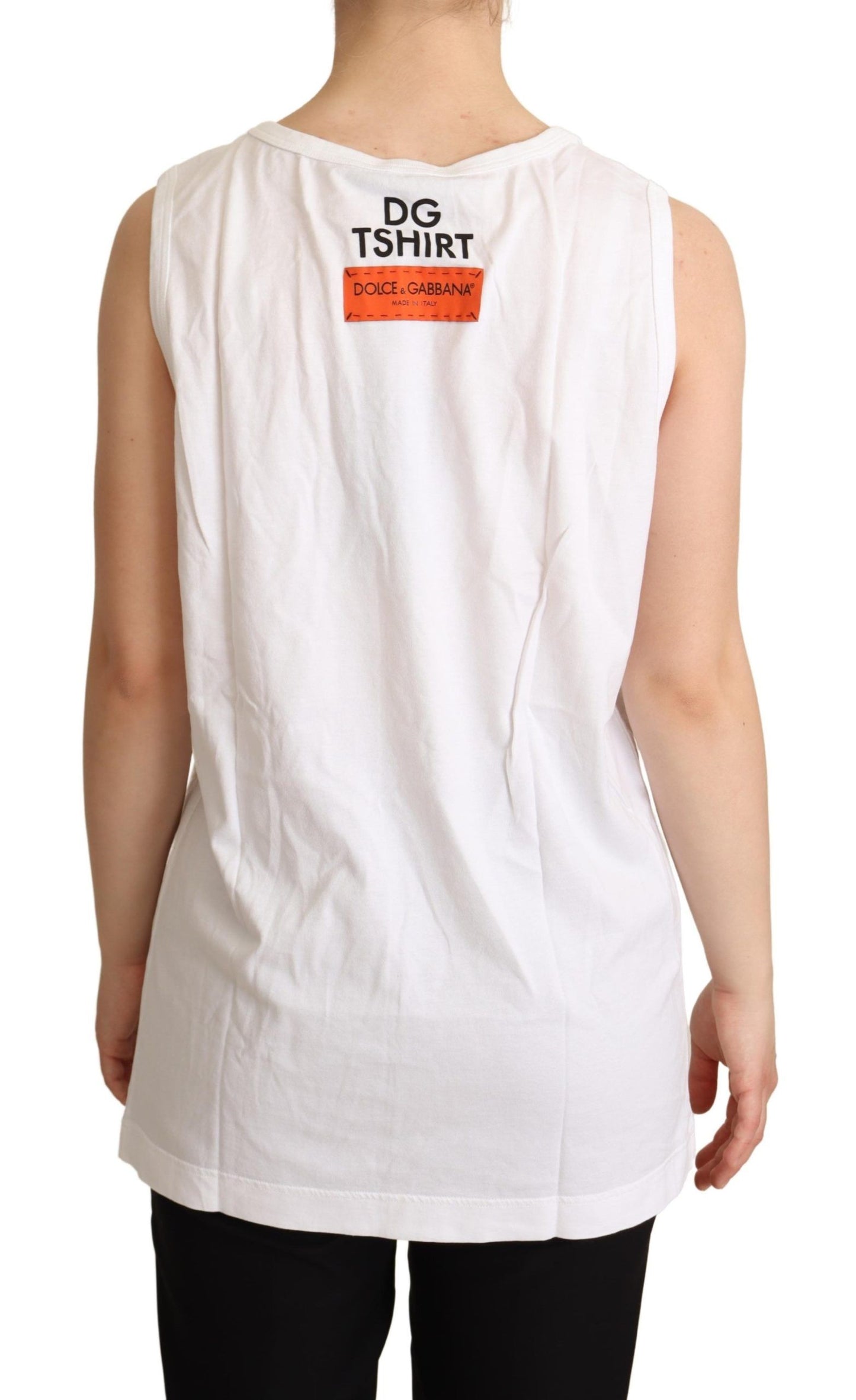 Dolce & Gabbana White DG Motive Tank Top