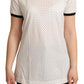 Dolce & Gabbana White Dotted Crewneck Cotton T-shirt