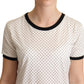 Dolce & Gabbana White Dotted Crewneck Cotton T-shirt