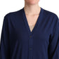 Dolce & Gabbana Blue Virgin Wool Button Down Cardigan Sweater