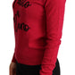 Dolce & Gabbana Chic Pink Embroidered Cashmere Blend Sweater