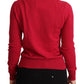 Dolce & Gabbana Chic Pink Embroidered Cashmere Blend Sweater