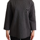 Dolce & Gabbana Gray Embroidered Women Pullover Sweater