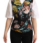 Dolce & Gabbana Black Jacquard Floral Waistcoat Vest