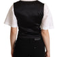 Dolce & Gabbana Black Silk Sleeveless Waistcoat Vest