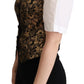 Dolce & Gabbana Black Gold Jacquard Silk Waistcoat Vest