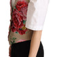 Dolce & Gabbana Beige Jacquard Floral Print Waistcoat Vest