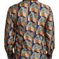 Dolce & Gabbana Multicolor DG Logo Silk Mens Top Shirt