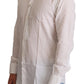 Dolce & Gabbana White Cotton Slim Fit Mens MARTINI Shirt