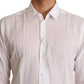 Dolce & Gabbana White Cotton Slim Fit Mens MARTINI Shirt