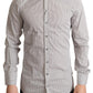 Dolce & Gabbana Gray Cotton Slim Fit Mens SICILY Shirt