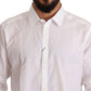 Dolce & Gabbana White Cotton Slim Fit Men MARTINI Shirt