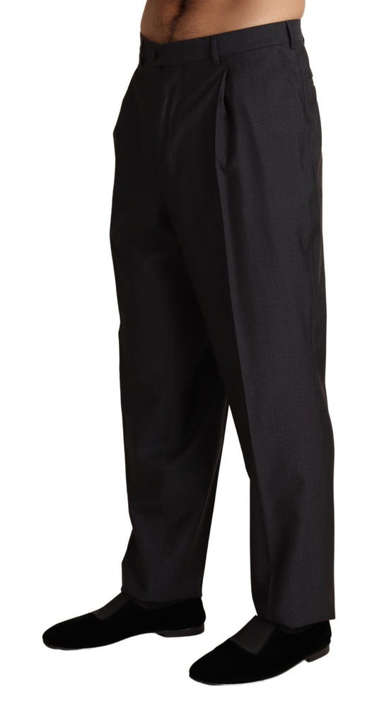 Dolce & Gabbana Gray Wool Blend Formal Trousers Pants