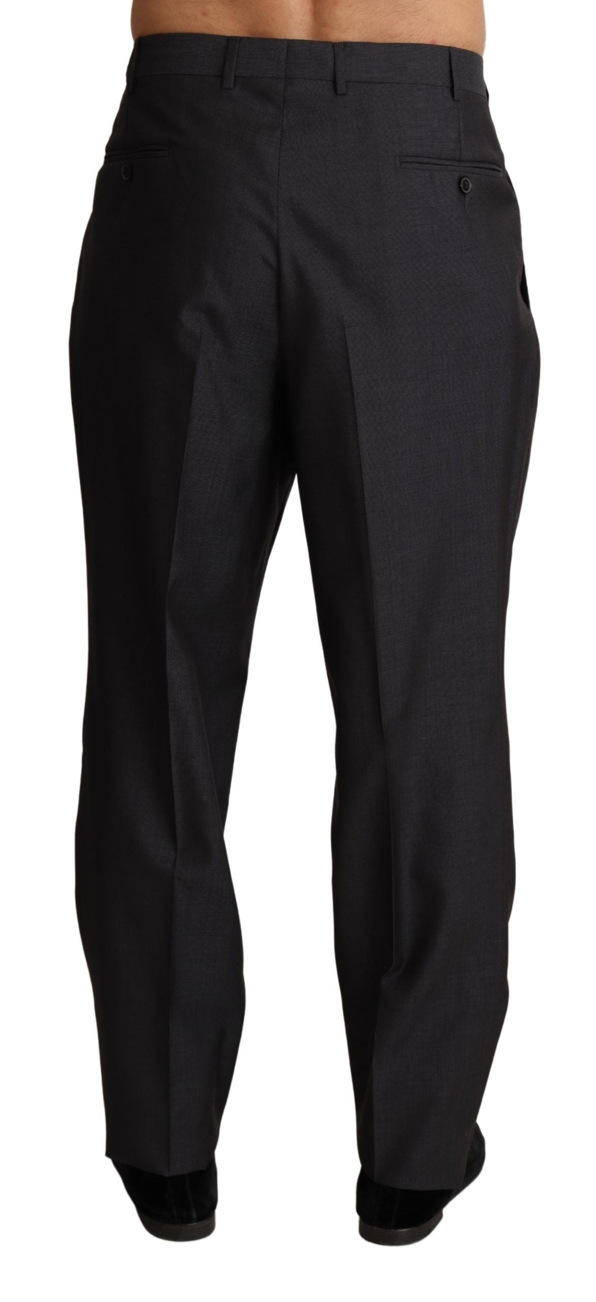 Dolce & Gabbana Gray Wool Blend Formal Trousers Pants