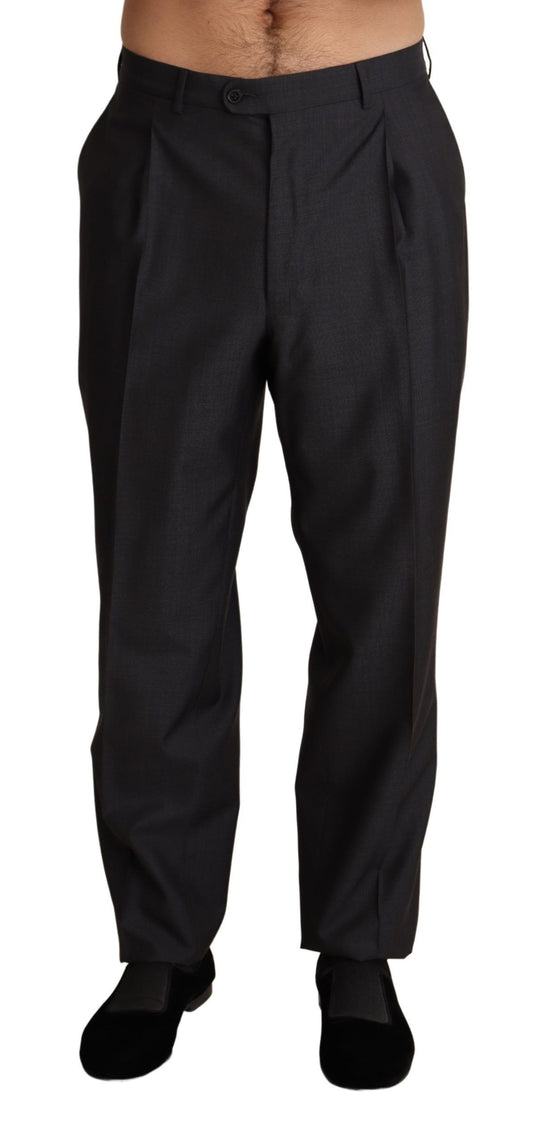 Dolce & Gabbana Gray Wool Blend Formal Trousers Pants