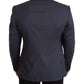 Dolce & Gabbana Blue Wool Slim Fit Jacket Coat MARTINI Blazer