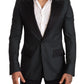 Dolce & Gabbana Black Green Slim Fit Coat Jacket Blazer