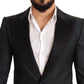 Dolce & Gabbana Black Green Slim Fit Coat Jacket Blazer