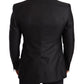 Dolce & Gabbana Black Metallic Slim Jacket Tuxedo Blazer