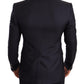 Dolce & Gabbana Blue Cashmere Silk Slim Fit SICILIA Blazer