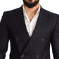 Dolce & Gabbana Blue Cashmere Silk Slim Fit SICILIA Blazer