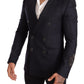 Dolce & Gabbana Blue Cashmere Silk Slim Fit SICILIA Blazer