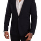 Dolce & Gabbana Navy Blue Wool Slim Fit MARTINI Blazer