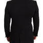 Dolce & Gabbana Black Cotton Slim Fit Coat Jacket  Blazer