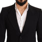 Dolce & Gabbana Black Cotton Slim Fit Coat Jacket  Blazer