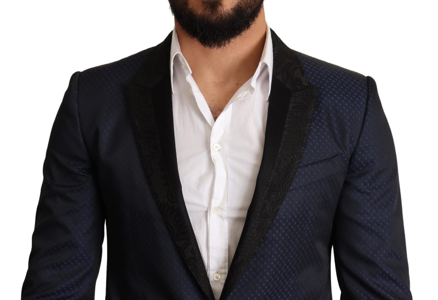 Dolce & Gabbana Blue Wool Slim Fit MARTINI Blazer Jacket