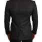 Dolce & Gabbana Gray Check Wool Slim Fit Blazer Jacket