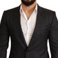 Dolce & Gabbana Gray Check Wool Slim Fit Blazer Jacket