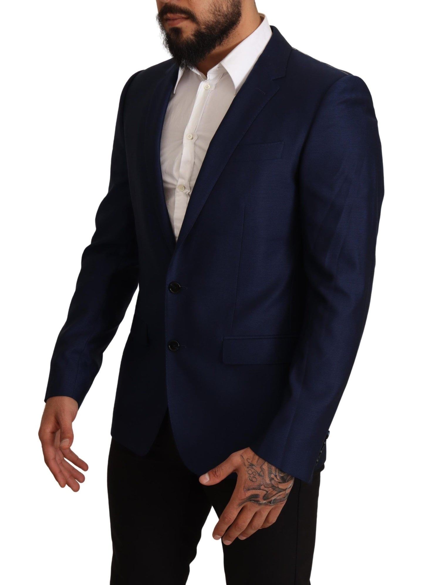 Dolce & Gabbana Navy Blue Slim Fit Jacket MARTINI Blazer