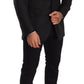 Dolce & Gabbana Elegant Slim Fit Black Linen Blazer