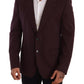 Dolce & Gabbana Purple Cotton Slim Blazer Jacket