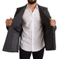 Dolce & Gabbana Gray Check Wool Slim Fit Blazer Jacket