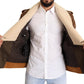 Dolce & Gabbana Brown Double Breasted Shearling Coat Jacket