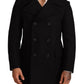 Dolce & Gabbana Elegant Black Double Breasted Trench Coat