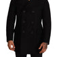 Dolce & Gabbana Elegant Black Double Breasted Trench Coat