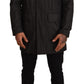 Dolce & Gabbana Black Hooded Trench Coat Jacket