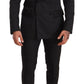 Dolce & Gabbana Black Brocade 2 Piece Set Suit