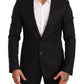 Dolce & Gabbana Black Logo Wool Slim Fit 2 Piece MARTINI Suit