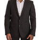 Dolce & Gabbana Black Fantasy Pattern Wool MARTINI Suit