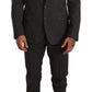 Dolce & Gabbana Black Fantasy Pattern Wool MARTINI Suit