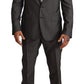 Dolce & Gabbana Gray Metallic MARTINI Slim Fit Set Suit