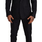 Dolce & Gabbana Blue Pattern MARTINI SLIM FIT 2 Piece Suit