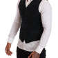 Dolce & Gabbana Black Cotton Single Breasted Waistcoat