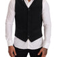 Dolce & Gabbana Black Cotton Single Breasted Waistcoat